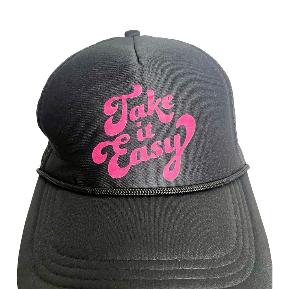 “Take It Easy” Black Trucker Hat - Picture 2 of 5